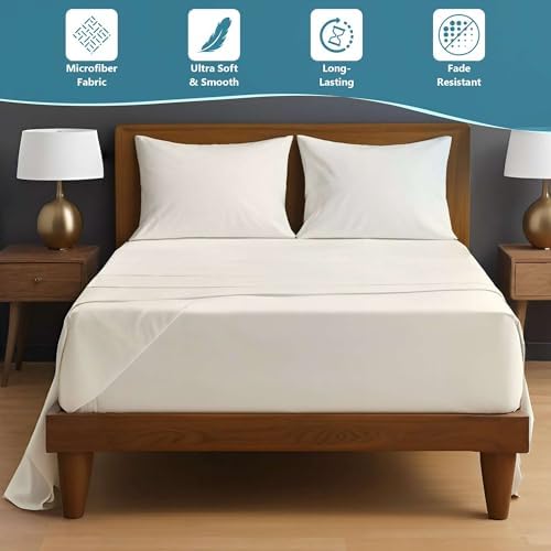Ready To Rest Extra Deep Pocket Sheets - 4 Piece Full Sheet Set - Fits