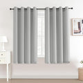 FantasDecor Grey Sheer Curtains 63 Inch Long Non-See-Through Privacy