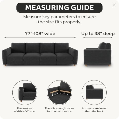 PAULATO BY GA.I.CO. Sofa Slipcover - Stretch Couch Cover - Stylish