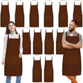 Jeffbaubl 12 Pack Bib Apron,Aprons Bulk,Unisex Plain Aprons with 2