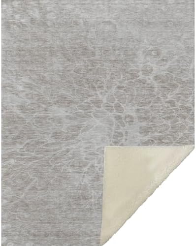 Addison Rugs ASB653 Taupe 50" x 70" Oversized Sherpa Throw Blanket