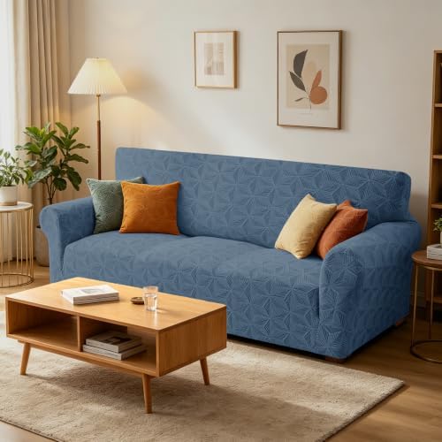 ZNSAYOTX Stretch Couch Cover, 1 Piece Sofa Covers for 3 Cushion Couch