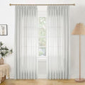 2 Panels Light Filtering Pinch Pleated Curtains, 108 Inches Long