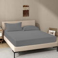 Dark Grey Fitted Sheet, King Size,Deep Pocket 18 inch