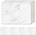 Set of 4 Heat Resistant Cork Placemats for Dining Table with Free Set