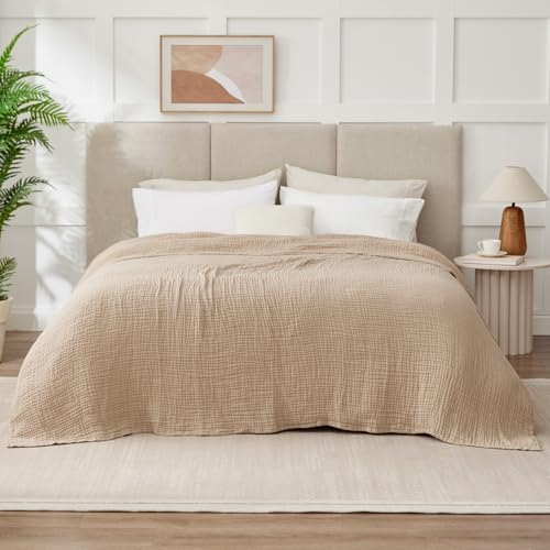 Cotton Muslin Blanket for Adults, 6-Layer, California King, 120 x 90