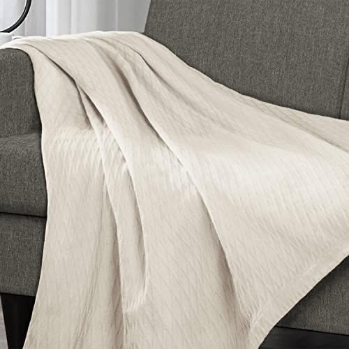 Superior Diamond Weave All-Season Cotton Blanket, Cover for Home