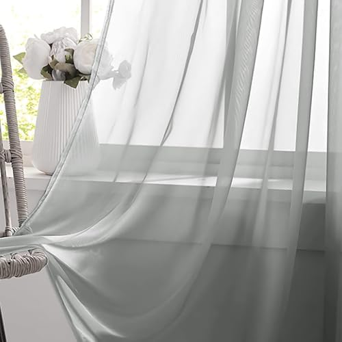 2 Panels Sheer Curtains for Bedroom,Window Sheers Window Drapes