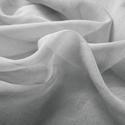 Beydodo Sheer Curtains 63 Inch Length 2 Panels Set, Room Curtains for