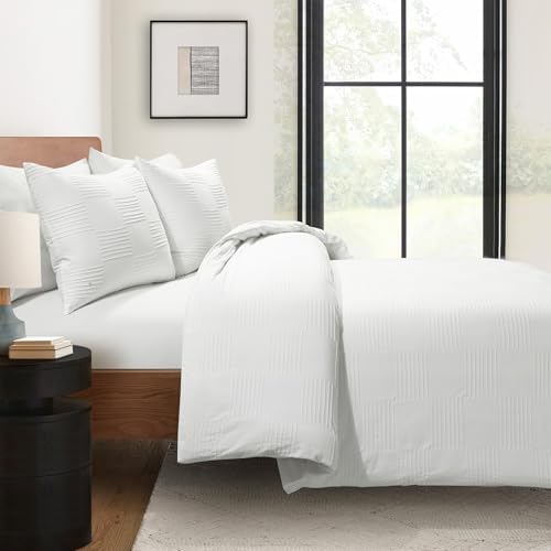 Lush Decor Sorano Chambray Textured Jacquard Cotton Duvet Cover