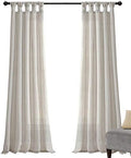 Lush Decor Burlap Knotted Tab-Top Window Curtain Panel Pair, 45"W x