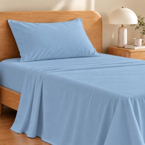 GOKOTTA 3 Piece Twin XL Sheet Set - Soft, Breathable & Cozy - Dusty