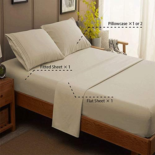 SONORO KATE Bed Sheet Set Super Soft Microfiber Sheets,4PC,Full Size