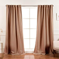 Home Fashion Room Darkening Curtains - 2 Panels - 52x96 - Taupe