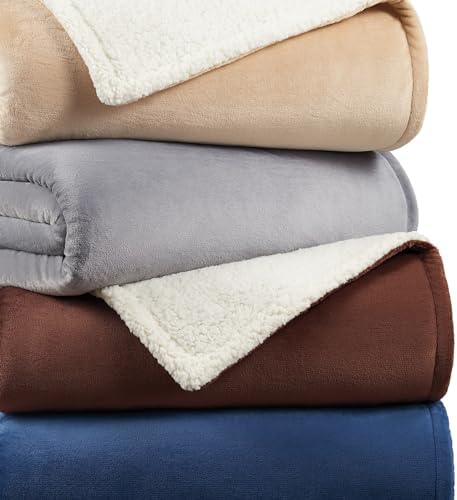 Arkwright Sherpa Fleece Throw Blanket - Plush Fluffy Warm Reversible