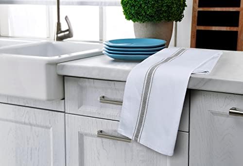 Utopia Towels Grey Dish Towels [24 Pack - 15 x 25 Inches] 100% Ring