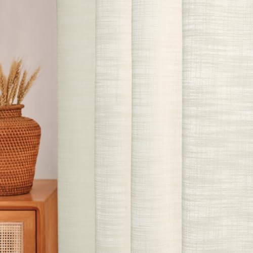 4 in 1 Header Linen Light Filtering Curtain 84W x 84L, 1 Panel