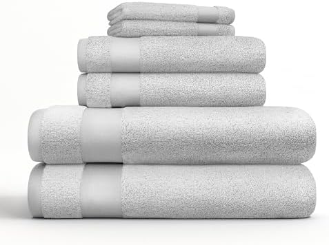 Merit Linens Ultra Soft 100% Cotton 6-Piece Bath Towel Set - One Size