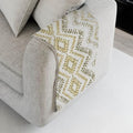 Addison Rugs ASB684 Taupe 50" x 70" Oversized Sherpa Throw Blanket