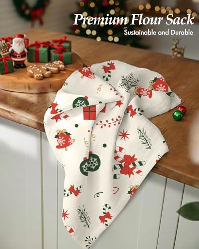 Miss Adola Flour Sack Christmas Kitchen Towels - Christmas Floursack