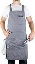 Hudson Durable Goods - Professional Grade Chef Apron for Kitchen, BBQ