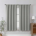 Chyhomenyc Silver Grey Blackout Curtains 63 Inches Long, Thermal