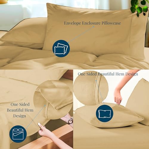 KL 500 Thread Count 100% Egyptian Cotton Full Sheet Set 15 Inch Extra