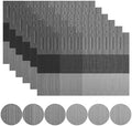 Place Mat Woven Vinyl Placemats Set Place Mats Crossweave Non-Slip