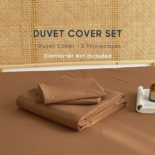 Wake In Cloud - Cotton Duvet Cover Set, 100% Washed Cotton, Linen Like
