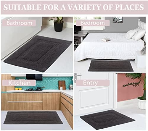 Home Weavers Classy Bathmat 100% Cotton Bathroom Rug Set, Washable