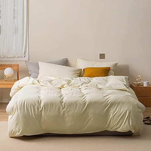 Luxlovery Ivory White Comforter Set California King Cream White