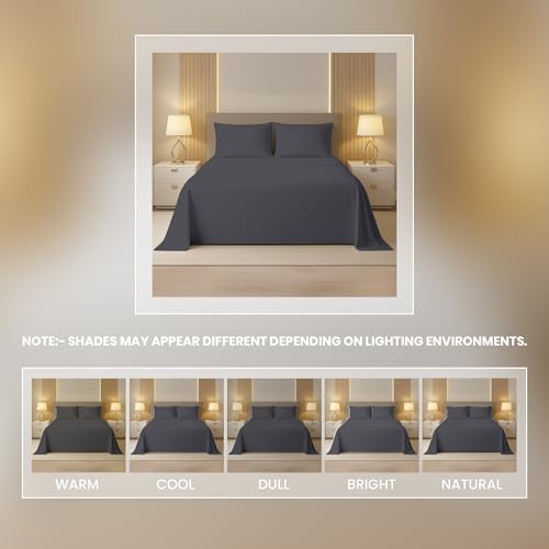 Kotton Culture Egyptian Cotton Sheet Set – Dark Grey, California King