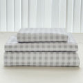 NSNLGSGC Light Grey Gingham Twin Sheet Set