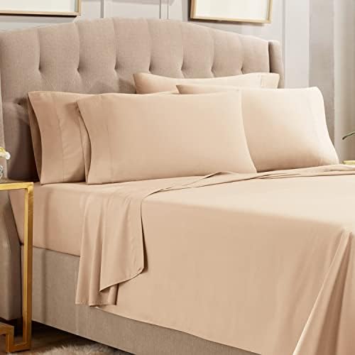 Empyrean Queen Sheets Set - 110 GSM 6 Piece Bed Sheets for Queen Size