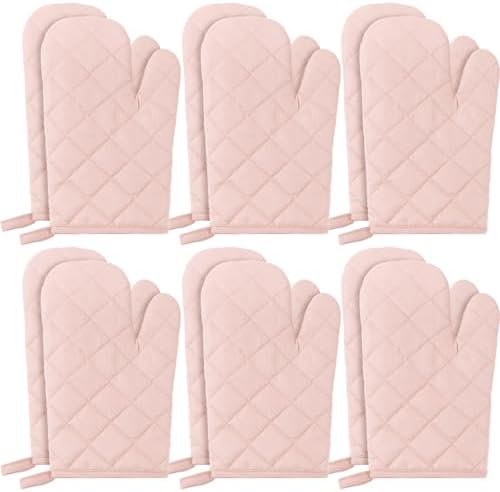 6 Pairs Heat Resistant Oven Mitts Kitchen Oven Gloves 11 Inch Long