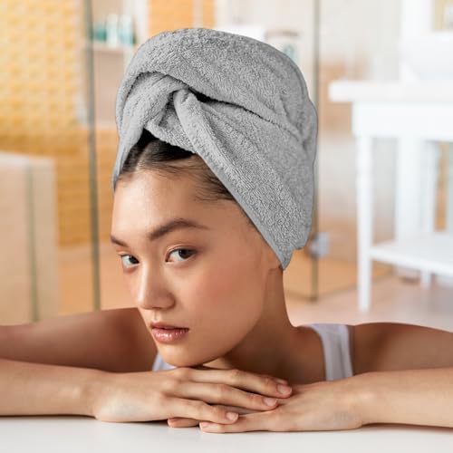 Hand Towels (Pack of 24) Grey Economy Salon Towels - 100% Cotton Spa
