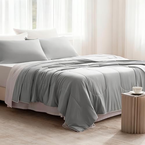 SLEEP ZONE Queen Cooling Comforter Set for Hot Sleepers, Nanotex
