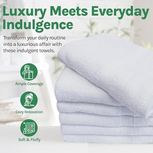 Towels N More 60 Pk 16x27 Soft Premium Hand Towels for Home Gym Spa