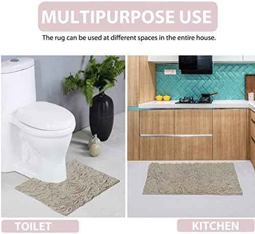 Home Weavers Modesto Collection 100% Cotton Tufted Bath Rugs, Extra