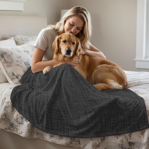 Black Solid Throw Blanket 60”×80” for Couch Sofa Bed, Minimalist Cloth