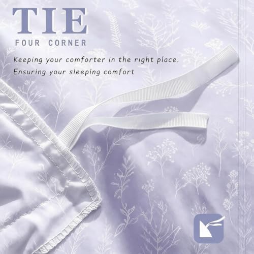 Branches Leaves Duvet Cover King Size Microfiber Gray 104"x90"
