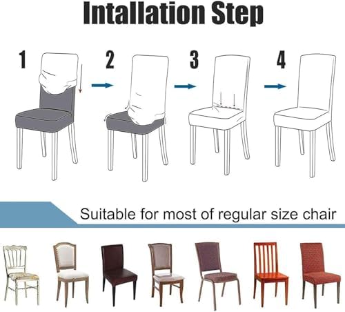 Soft Thick Cream Solid Velvet Dining Chair Covers Parson Stretch Chair