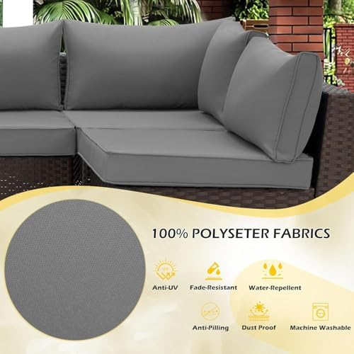 HOMREST Outdoor Replacement Cushions for Patio