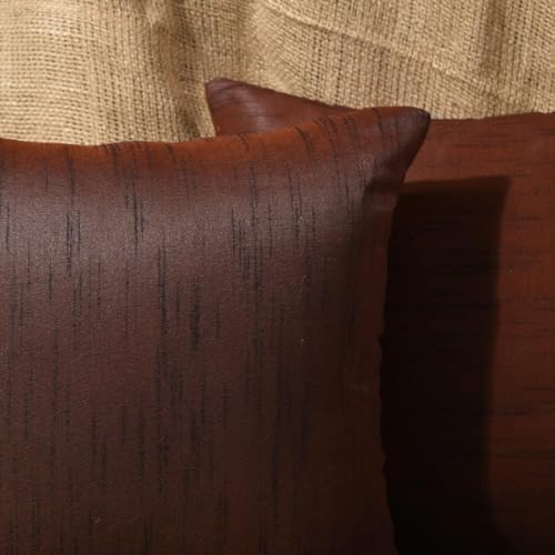Brown Solid Pillow Covers 20x20 inches, Neutral Throw Pillows for