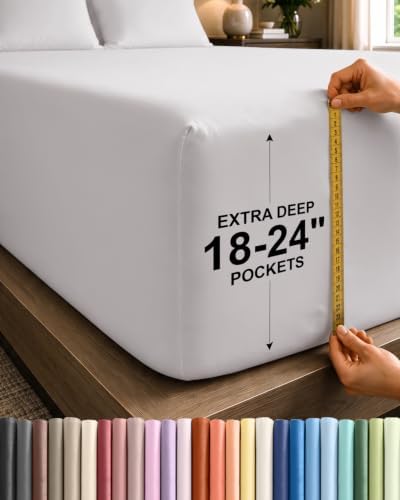 CGK Extra Deep King Single Fitted Sheet Only - French Grey