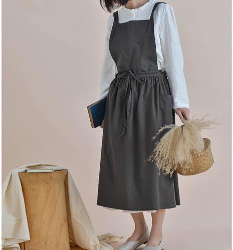 Adjust Cotton Linen Cooking Apron Fabric Coffee Restaurant Canvas Work