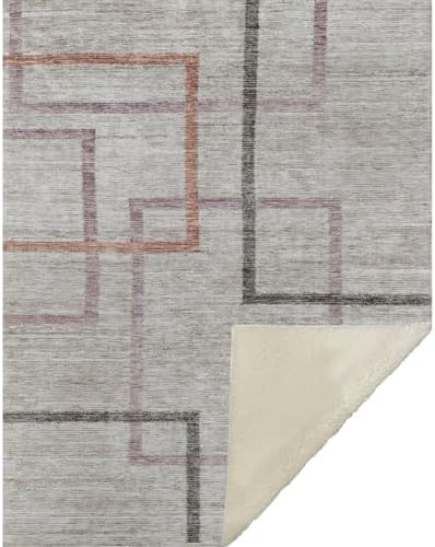 Addison Rugs ASB826 Taupe 50" x 70" Oversized Sherpa Throw Blanket