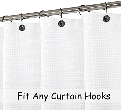 Central Park Grey Ombre Waffle Weave Shower Curtain with Grommets