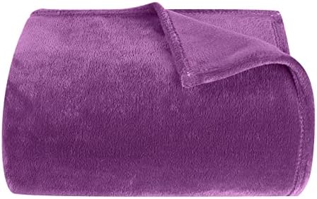 Faux Fur Throw Blanket,80" X 60" Fleece Cozy Soft Fluffy Brown Throw
