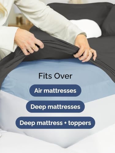 Extra Deep Pocket King Size Sheet Set - Breathable & Cooling